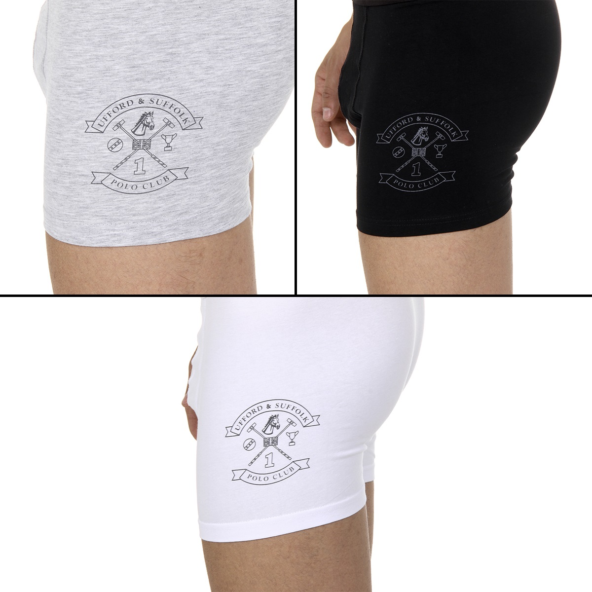 Pack de tres calzoncillos tipo bóxer para hombre del Ufford & Suffolk Polo Club US200
