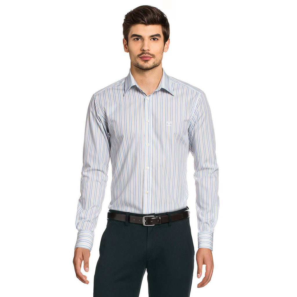 Camisa de cuello clásico moderno V 1969 Italia para hombre MCC45