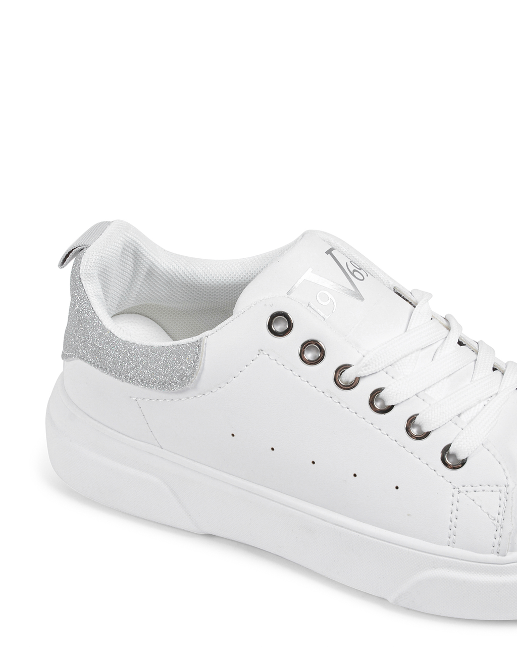 19V69 Italia Zapatillas de mujer V853 BIANCO ARGENTO