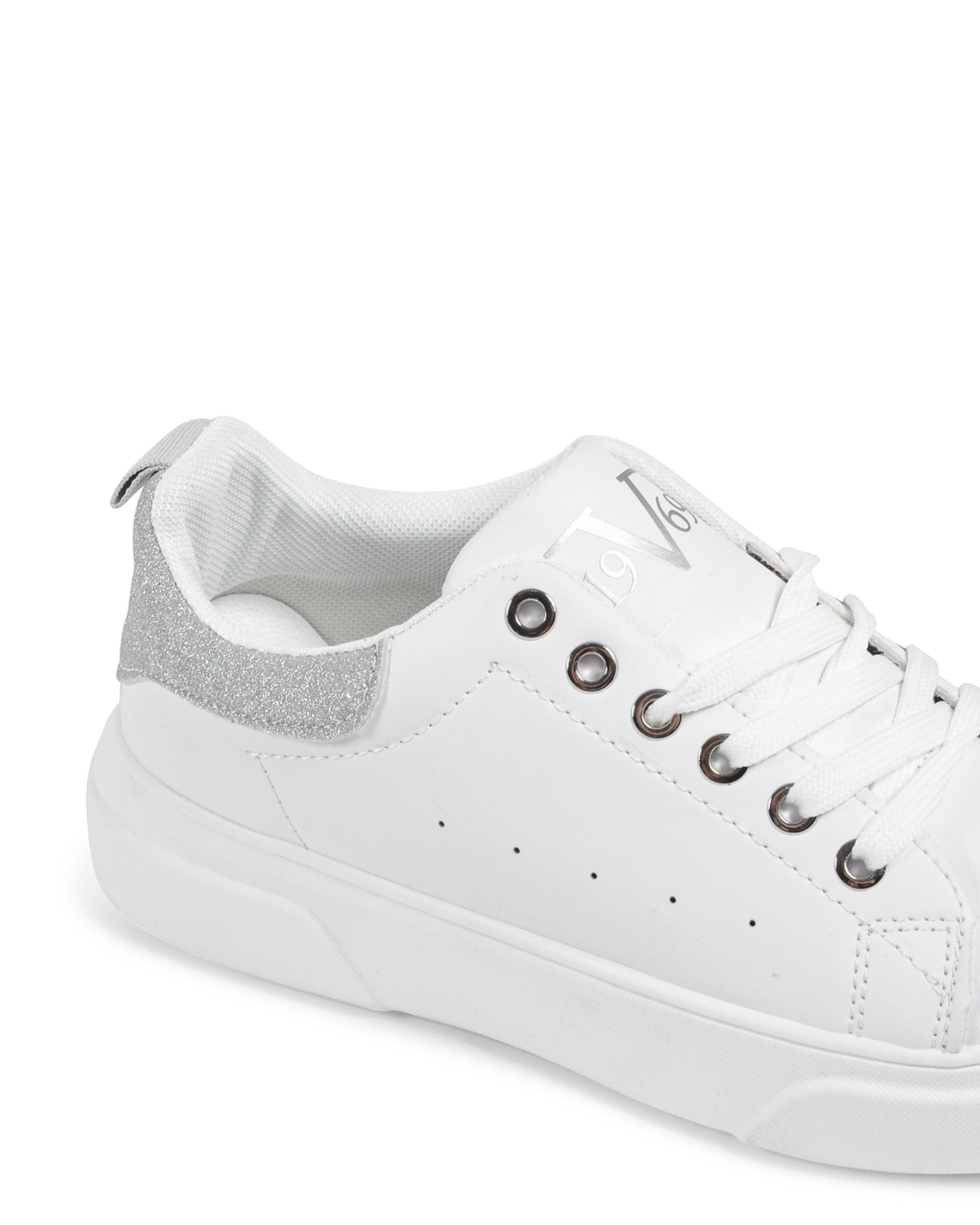 19V69 Italia Zapatillas de mujer V853 BIANCO ARGENTO