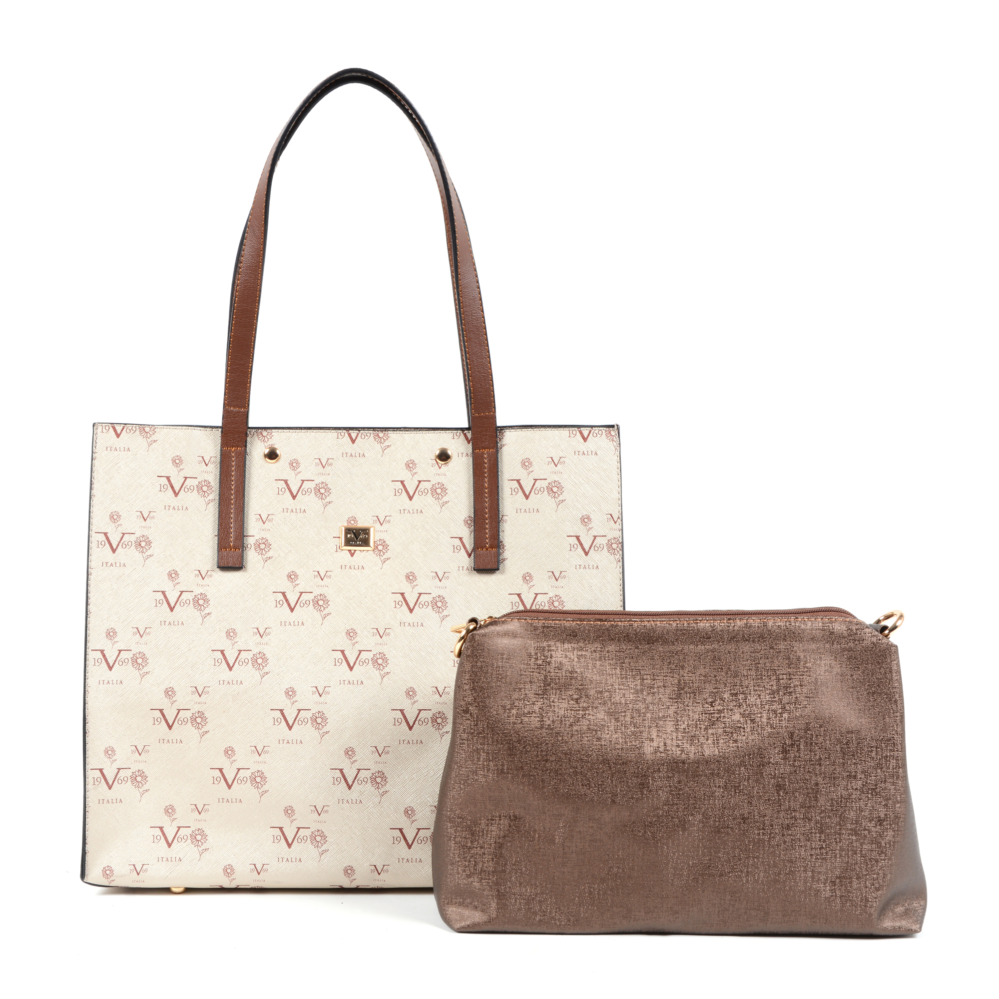 V 1969 Italia Womens Handbag Beige LUBIANA