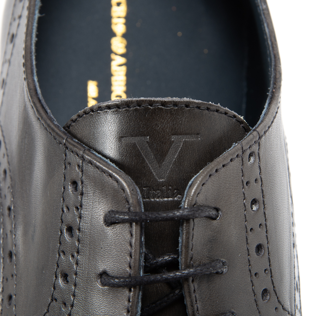 V 1969 Italia - Zapatos brogue para hombre, color gris oscuro, VINCENT