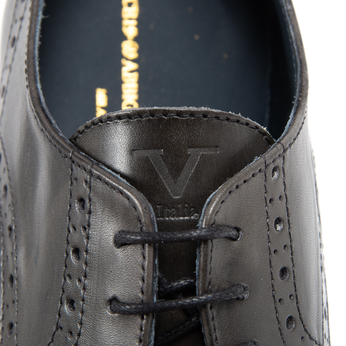 V 1969 Italia - Zapatos brogue para hombre, color gris oscuro, VINCENT