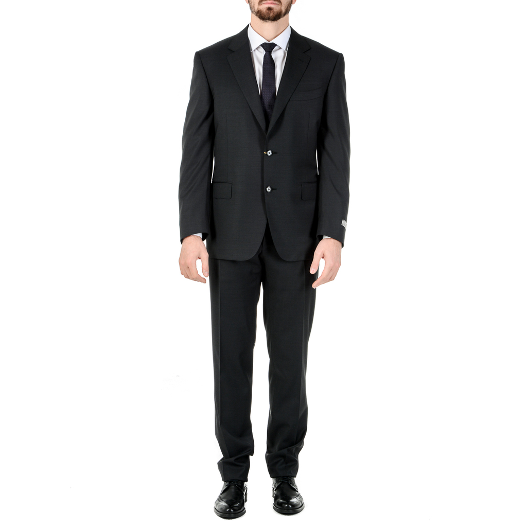Canali Mens Suit Long Sleeves Black
