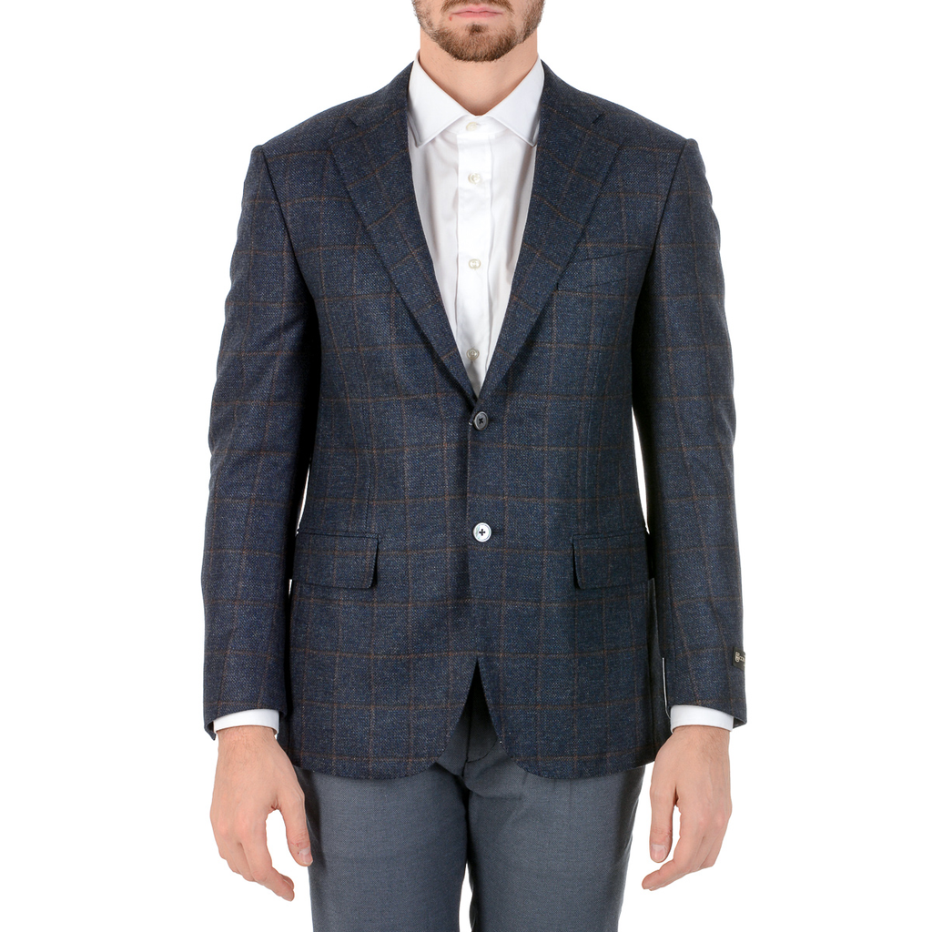 Corneliani Mens Jacket Long Sleeves Dark Blue