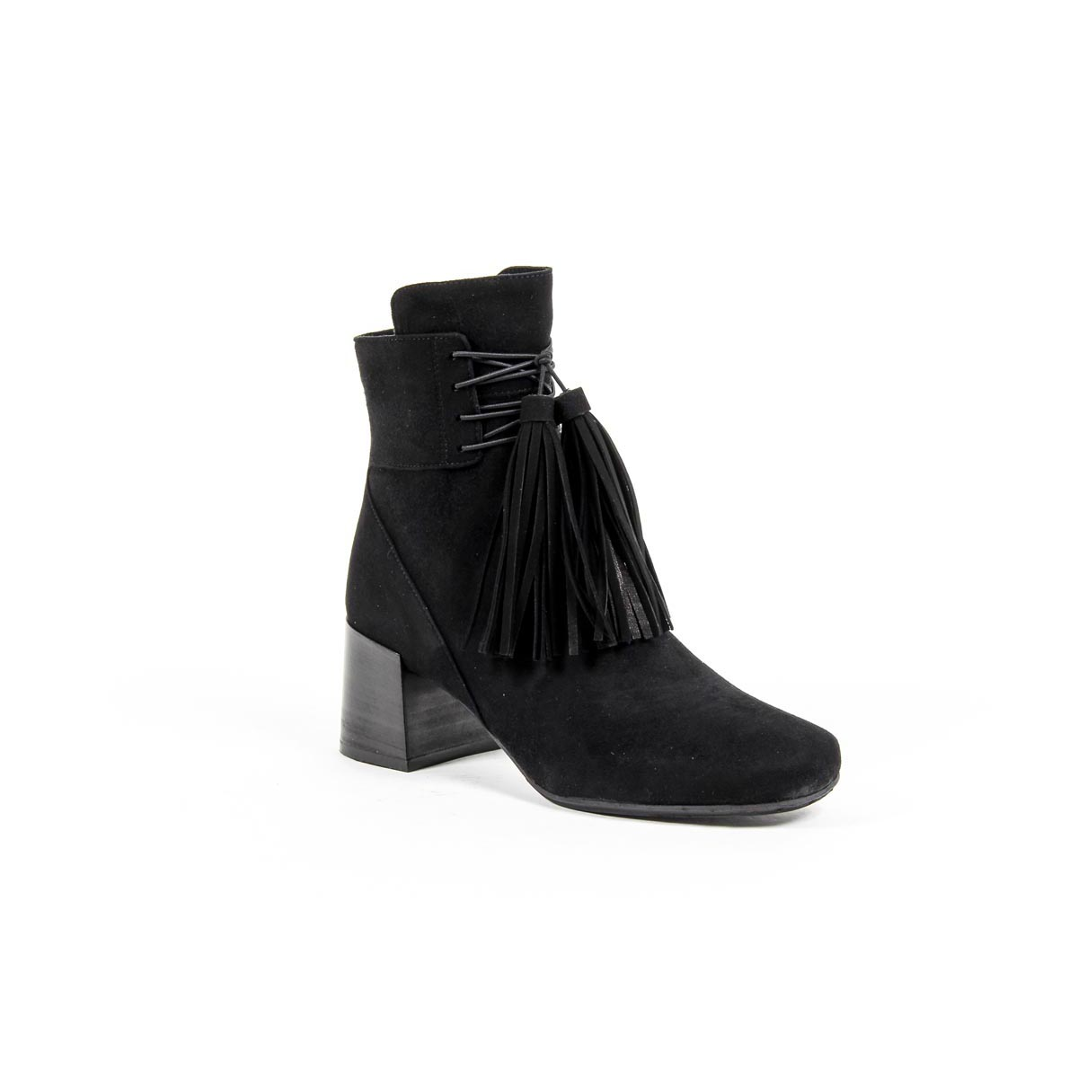 V 1969 Italia Botín de tacón para mujer B2482 CAMOSCIO NERO