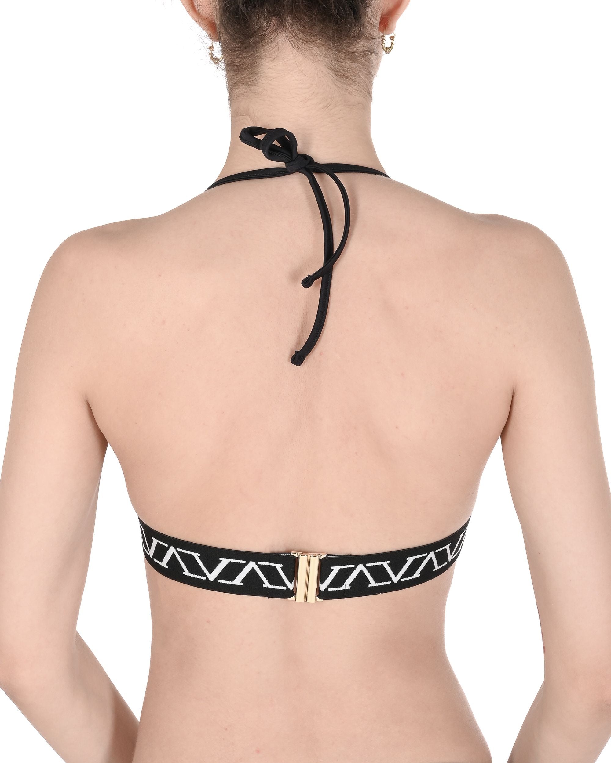19V69 Italia Womens Swimwear Elastic Tape Bottom VSC1WBT05 BLACK