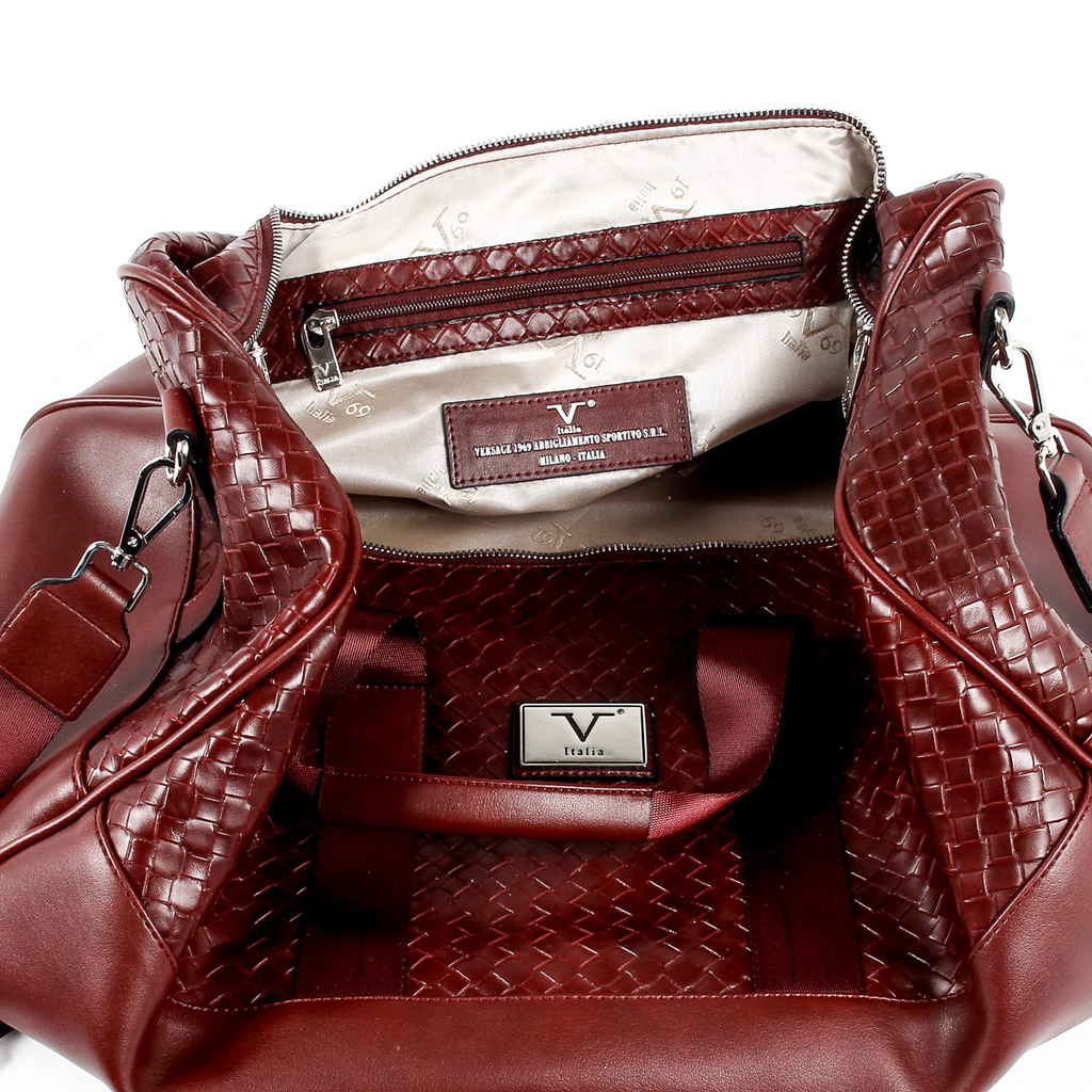 Bolso de mano para hombre V 1969 Italia, color rojo oscuro, JEFF