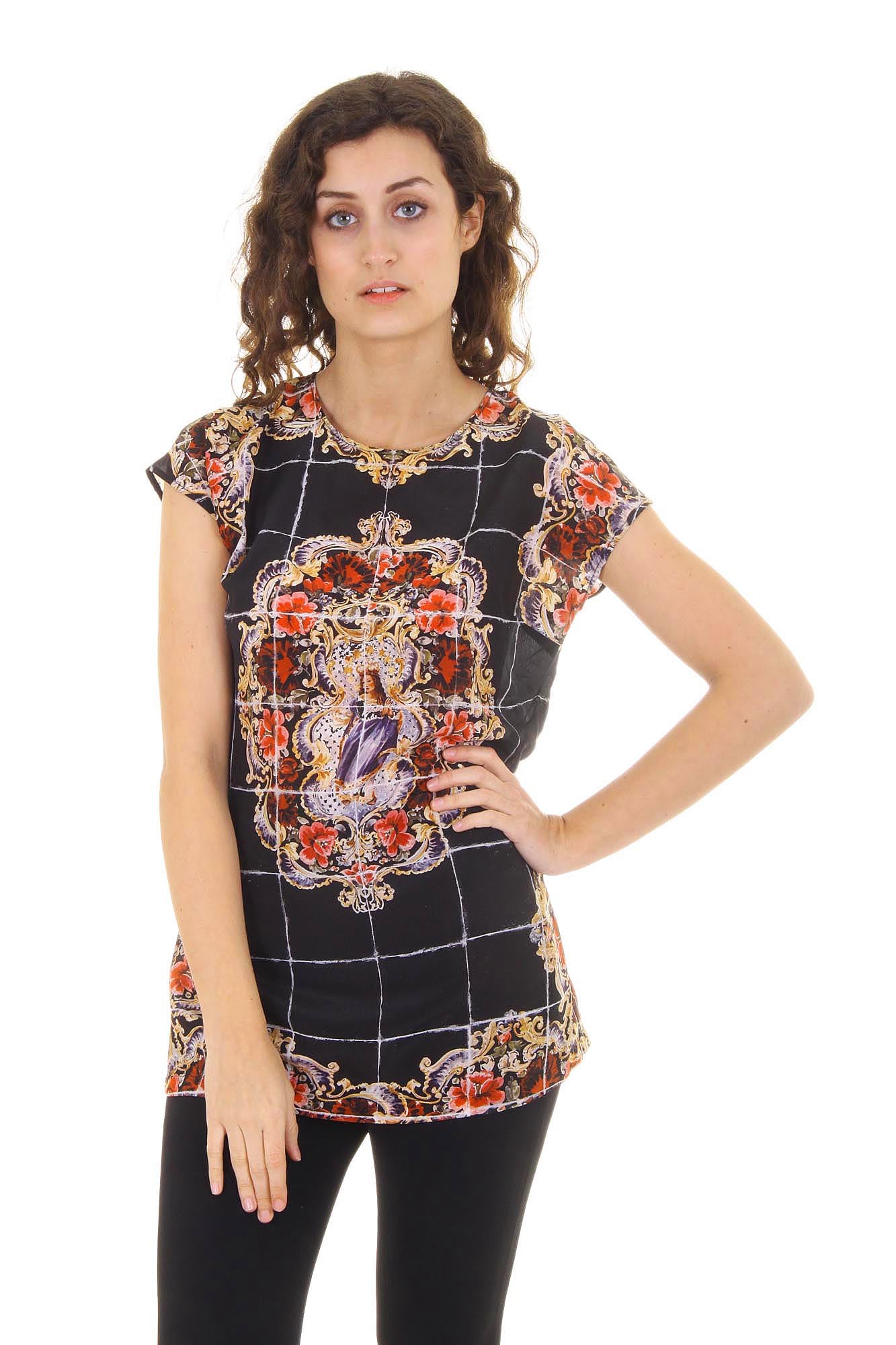 Top de manga corta para mujer Dolce & Gabbana F7Q08T FP15Y X0800