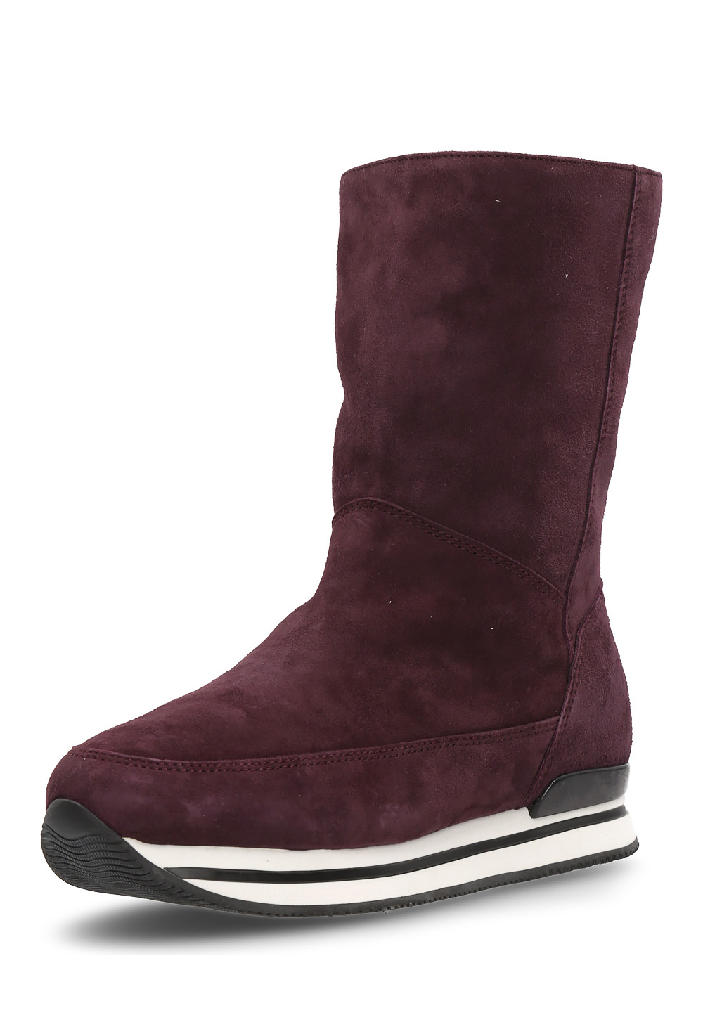 Bota alta Hogan para mujer, color burdeos, HXW2410O720CCR0L812
