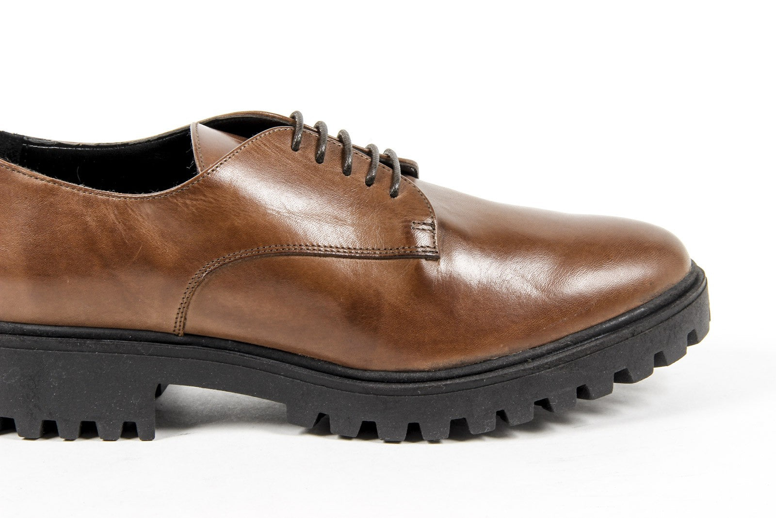 Zapatos con cordones para mujer V 1969 Italia C01 VITELLO MARRONE