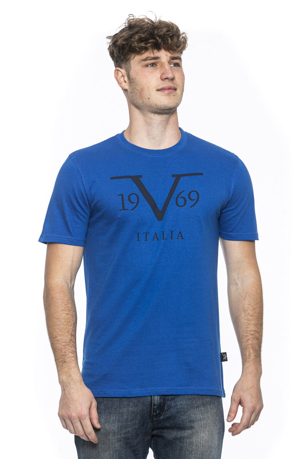 19V69 Italia Camiseta para hombre Azul RAYAN AZUL REAL