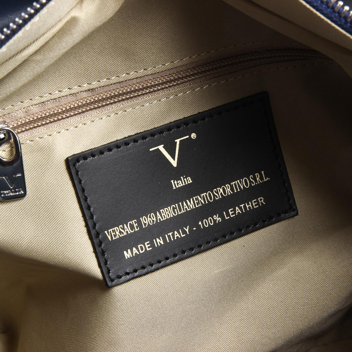 Bolso de mano para mujer V 1969 Italia V008-S RUGA BLU