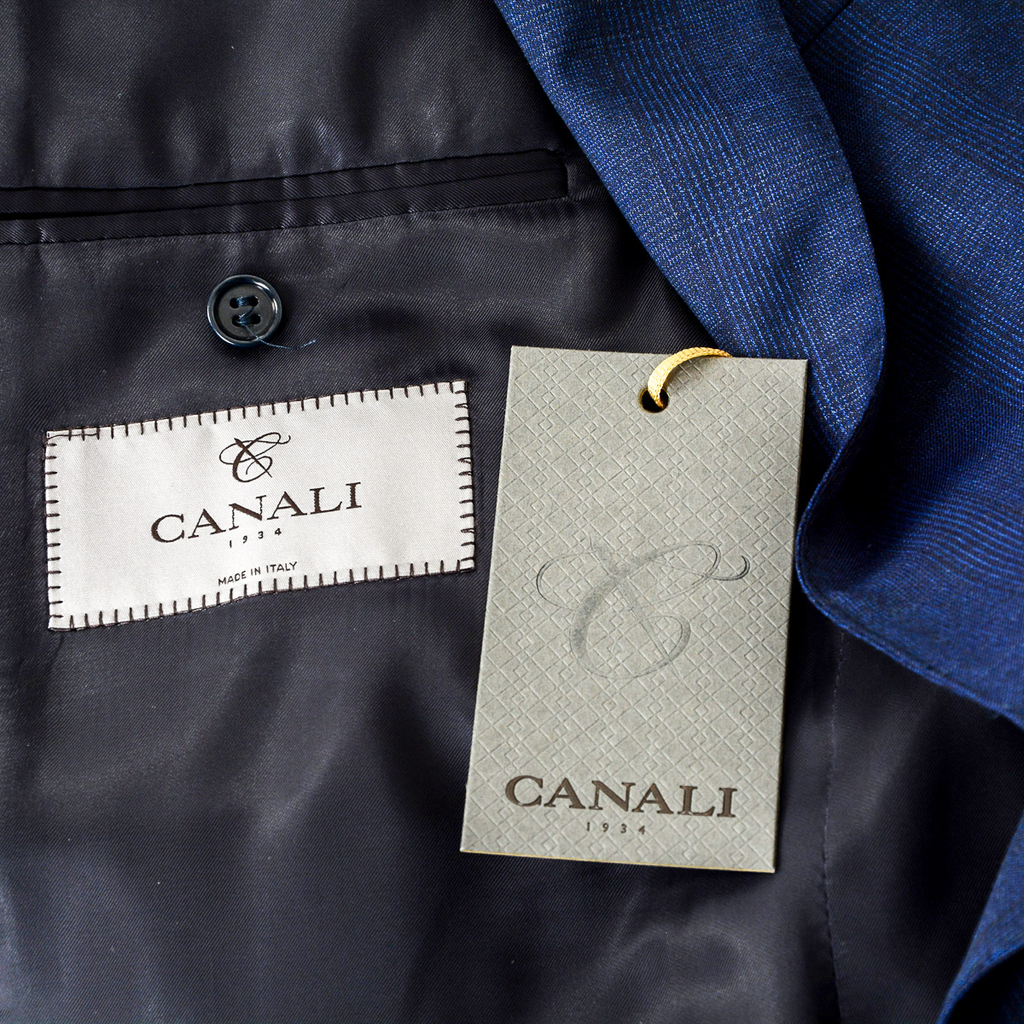 Canali Mens Suit Long Sleeves Blue