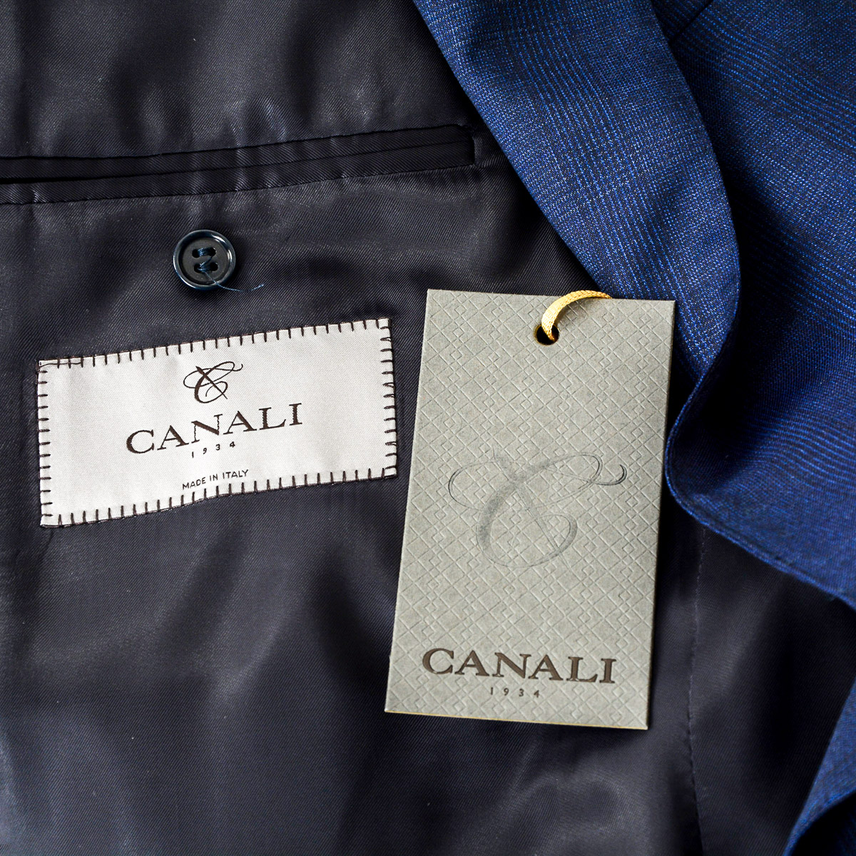 Canali Mens Suit Long Sleeves Blue
