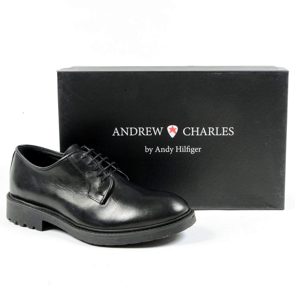 Andrew Charles Mens Lace Up Shoe Black JIMI