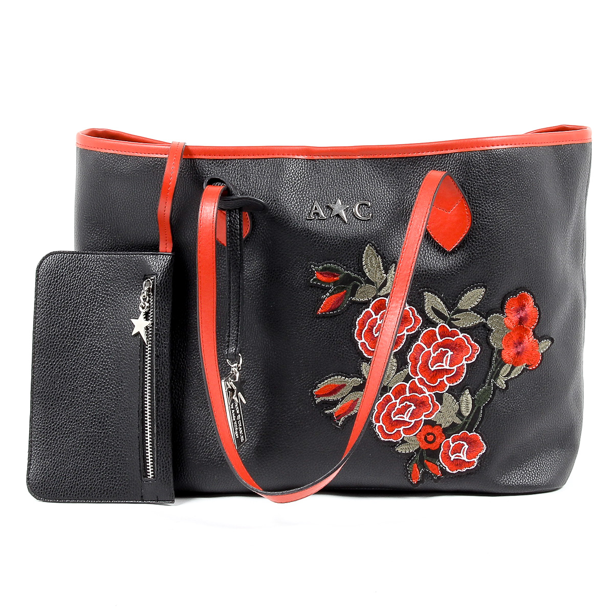 Bolso de mano Andrew Charles para mujer, color negro, INDIA