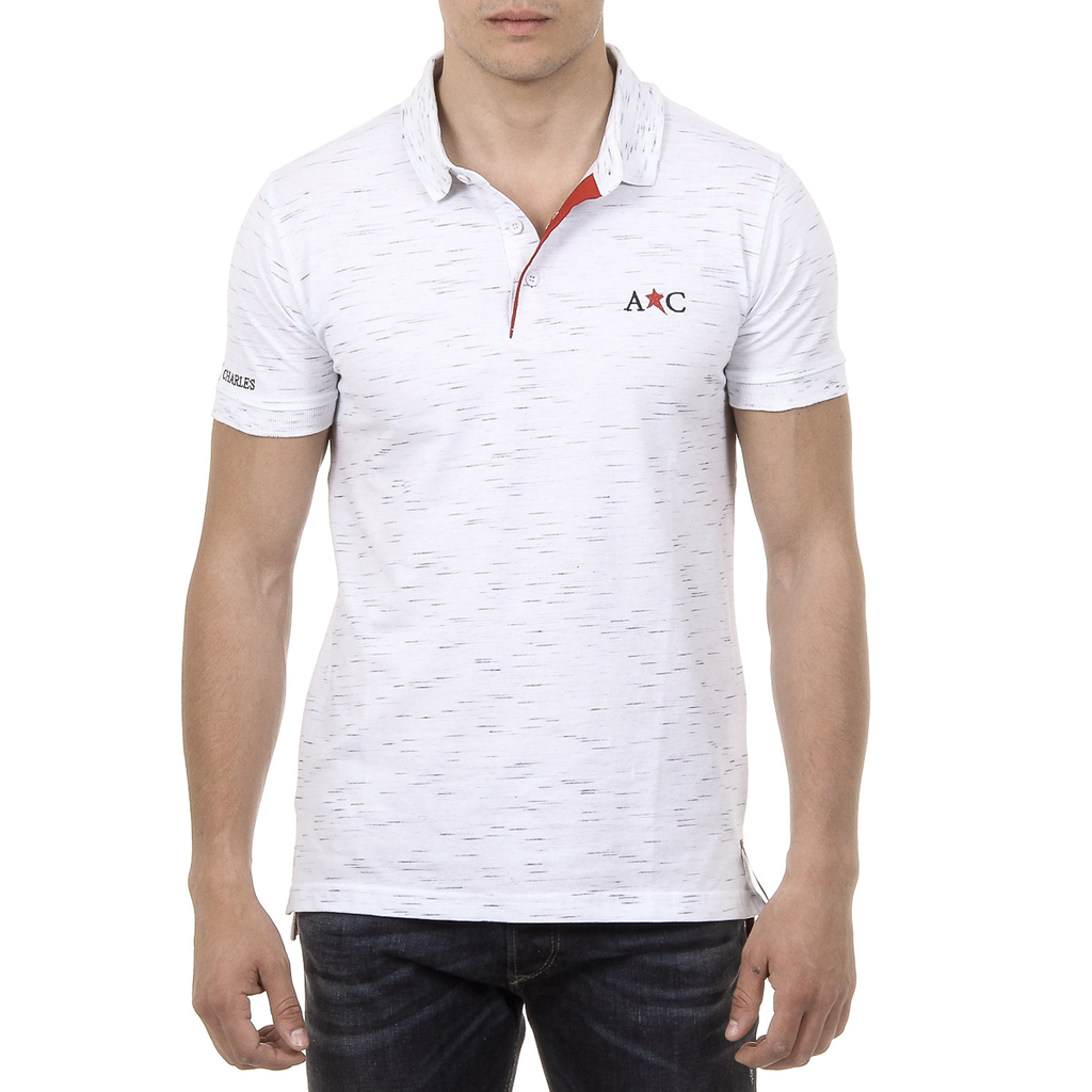 Andrew Charles Mens Polo Short Sleeves White RYAN
