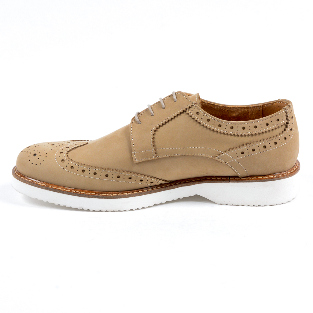 V 1969 Italia - Zapatos Oxford Brogue para hombre color topo PEDRO