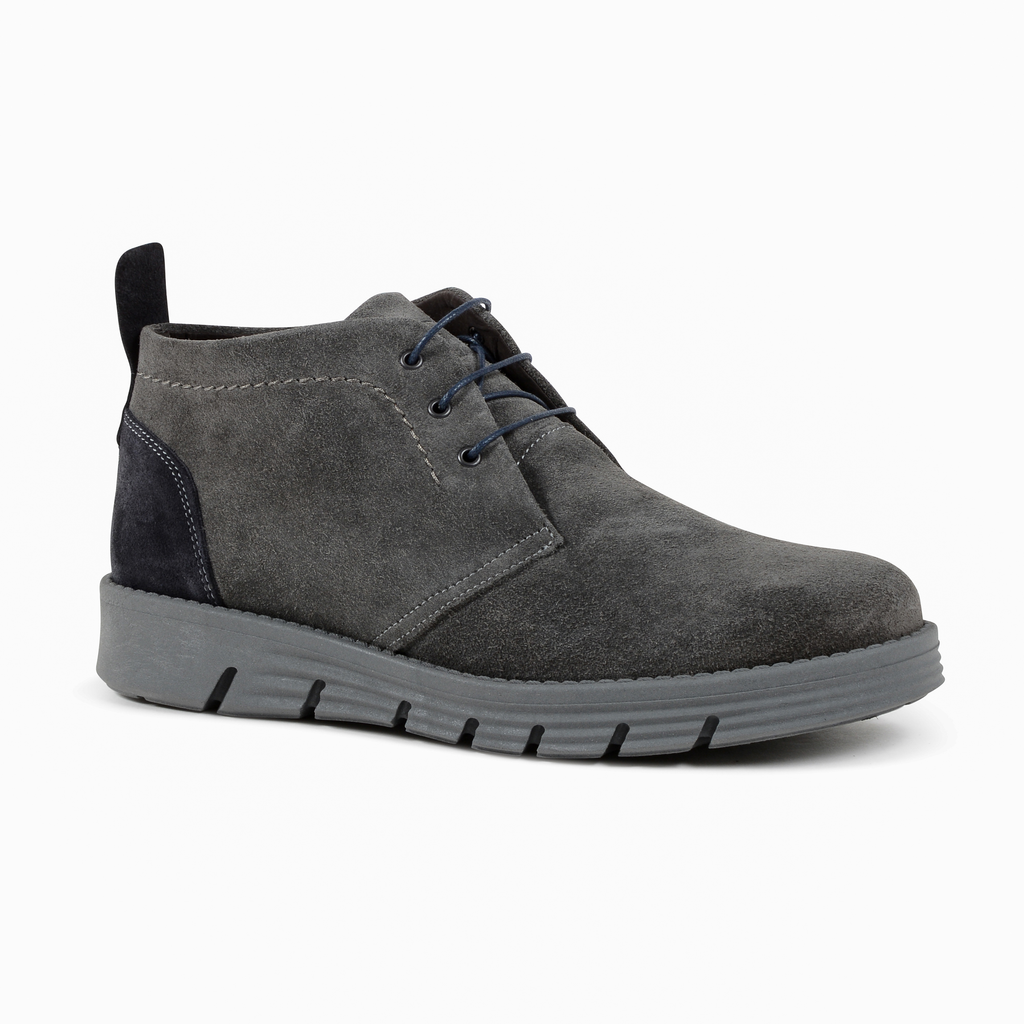 19V69 Italia Botín Hombre Gris Azul 930 CAMOSCIO GRIGIO BLUE