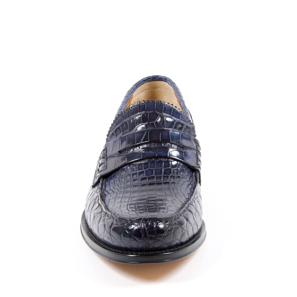 Mocasín de piel de cocodrilo de lujo