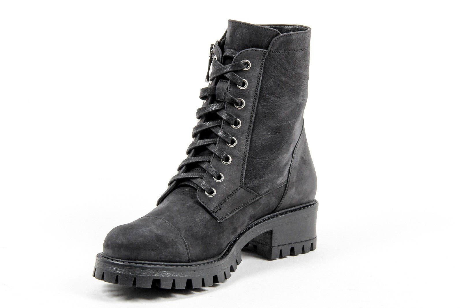 Bota corta para mujer V 1969 Italia B1476 NABUK NERO