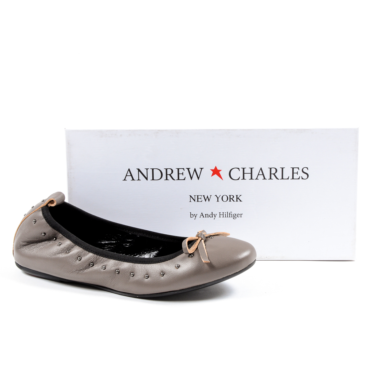 Andrew Charles Womens Soft Ballerina Taupe ALICIA