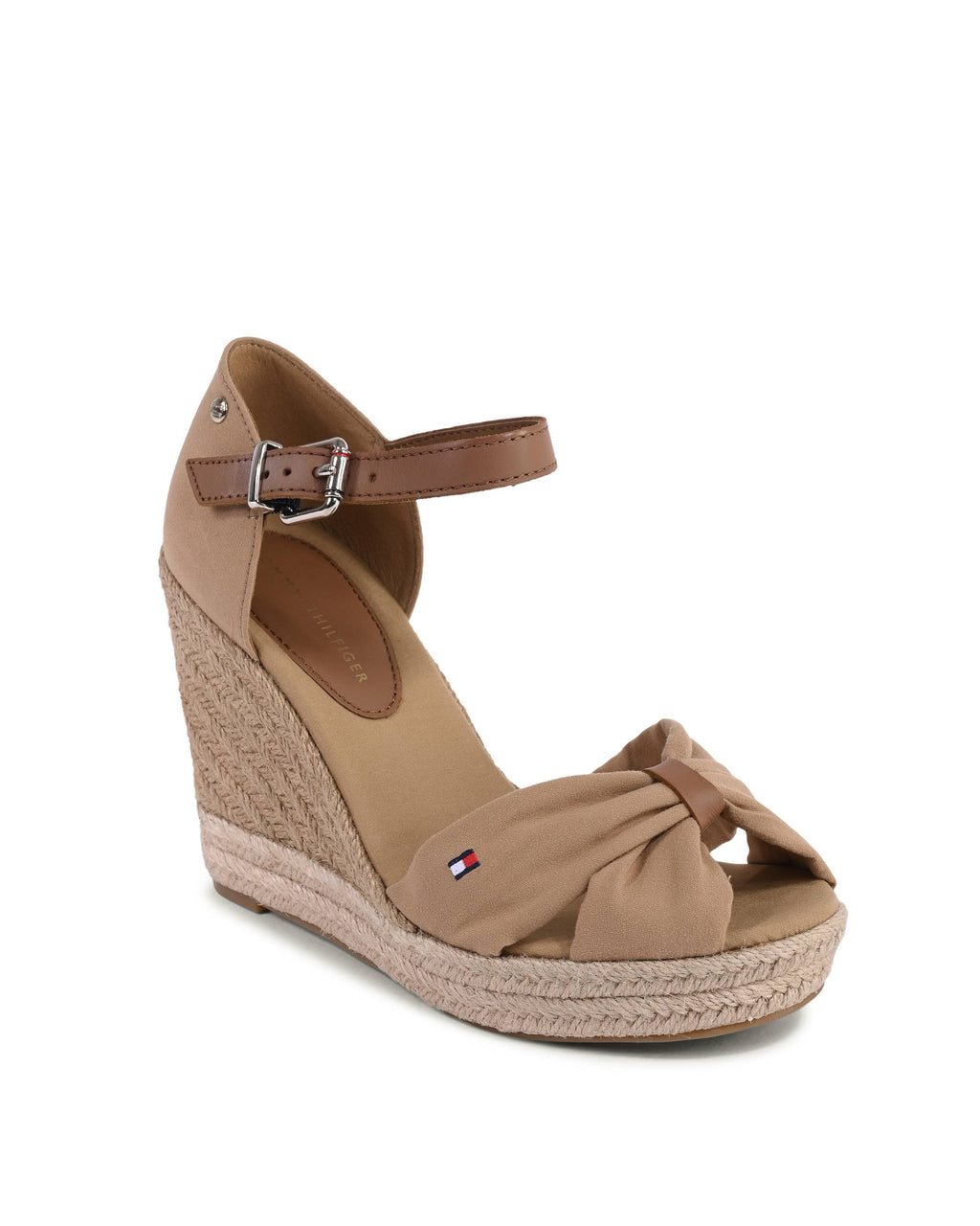 Tommy Hilfiger - Sandalias de cuña para mujer, color caqui, FW0FW04784RBL