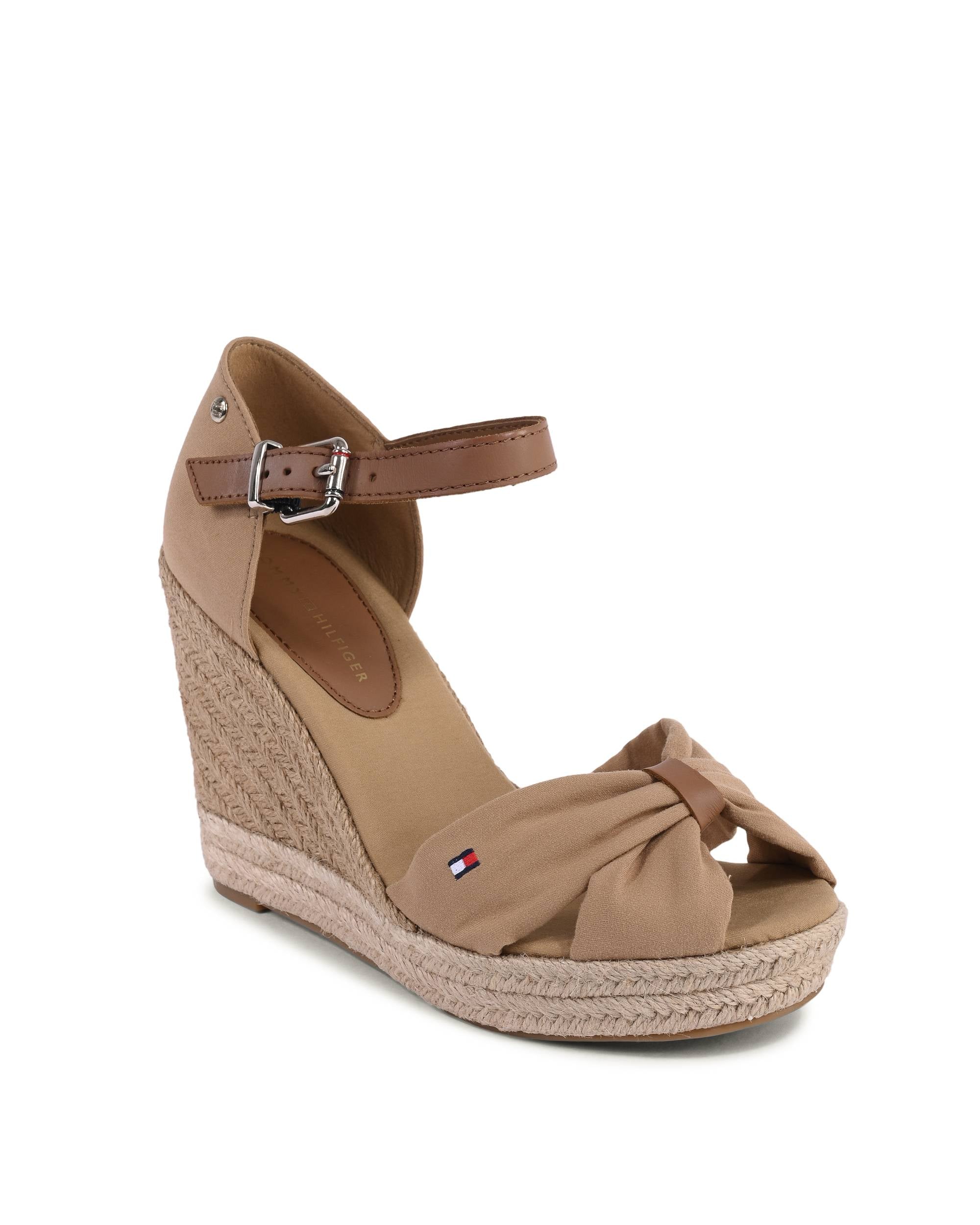 Tommy Hilfiger - Sandalias de cuña para mujer, color caqui, FW0FW04784RBL
