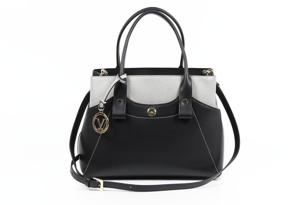 V 1969 Italia Bolso de mujer H491/52 RUGA/BELUGATO NERO/GRIGIO