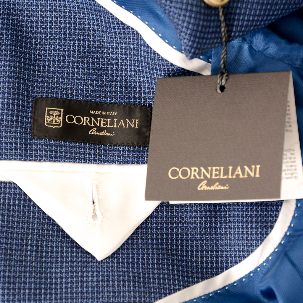 Corneliani Mens Jacket Long Sleeves Light Blue