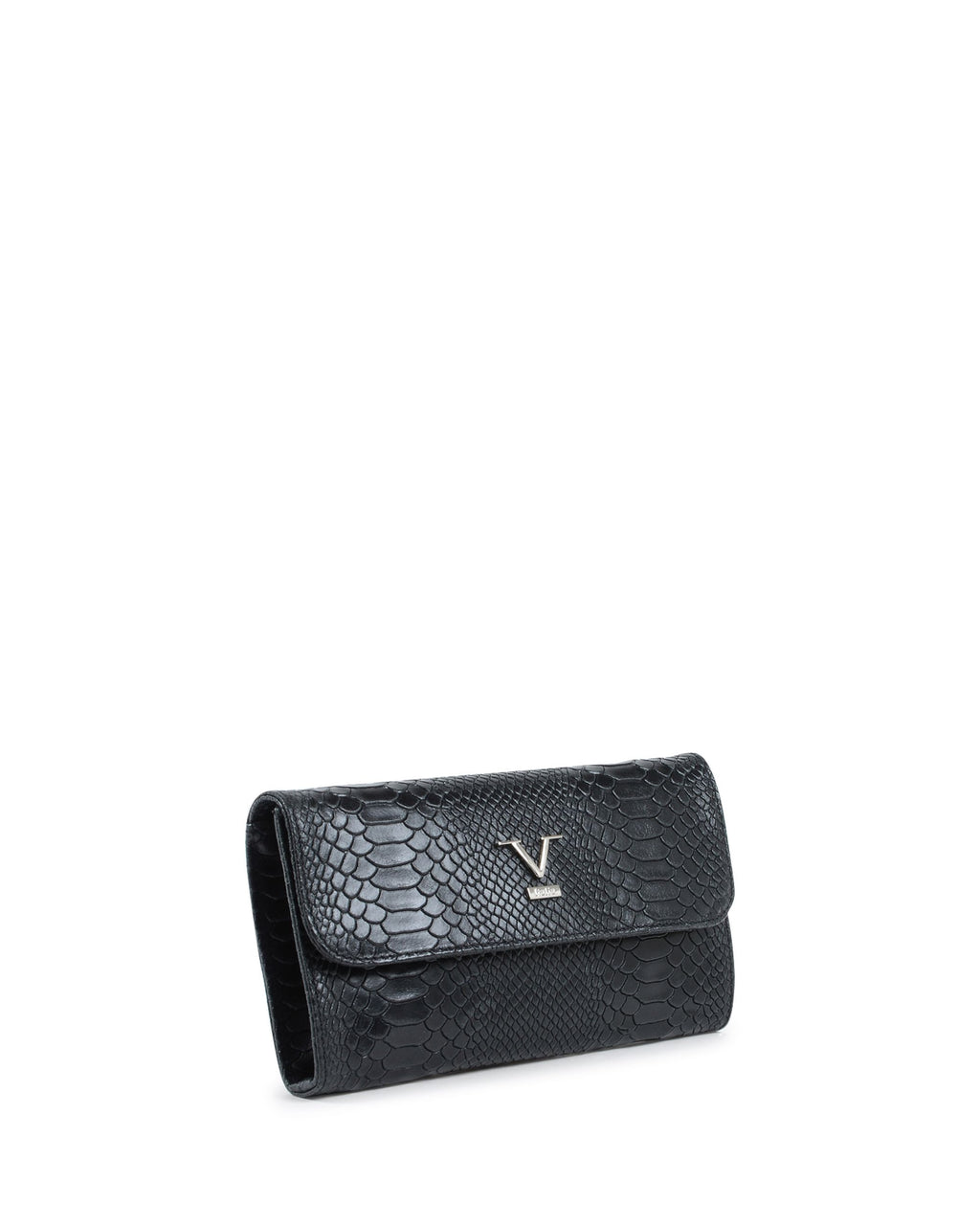 V Italia Womens Shoulder Bag Black V1513 PITONE STAMPATO NERO