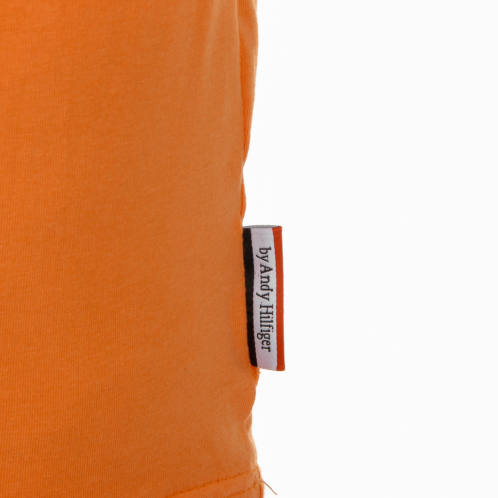 Camiseta Andrew Charles para hombre, manga corta, cuello redondo, naranja, KEITA