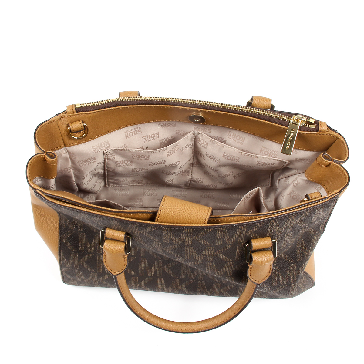 Michael Kors Womens Handbag KELLEN 35S7GSOS2B BRN ACORN