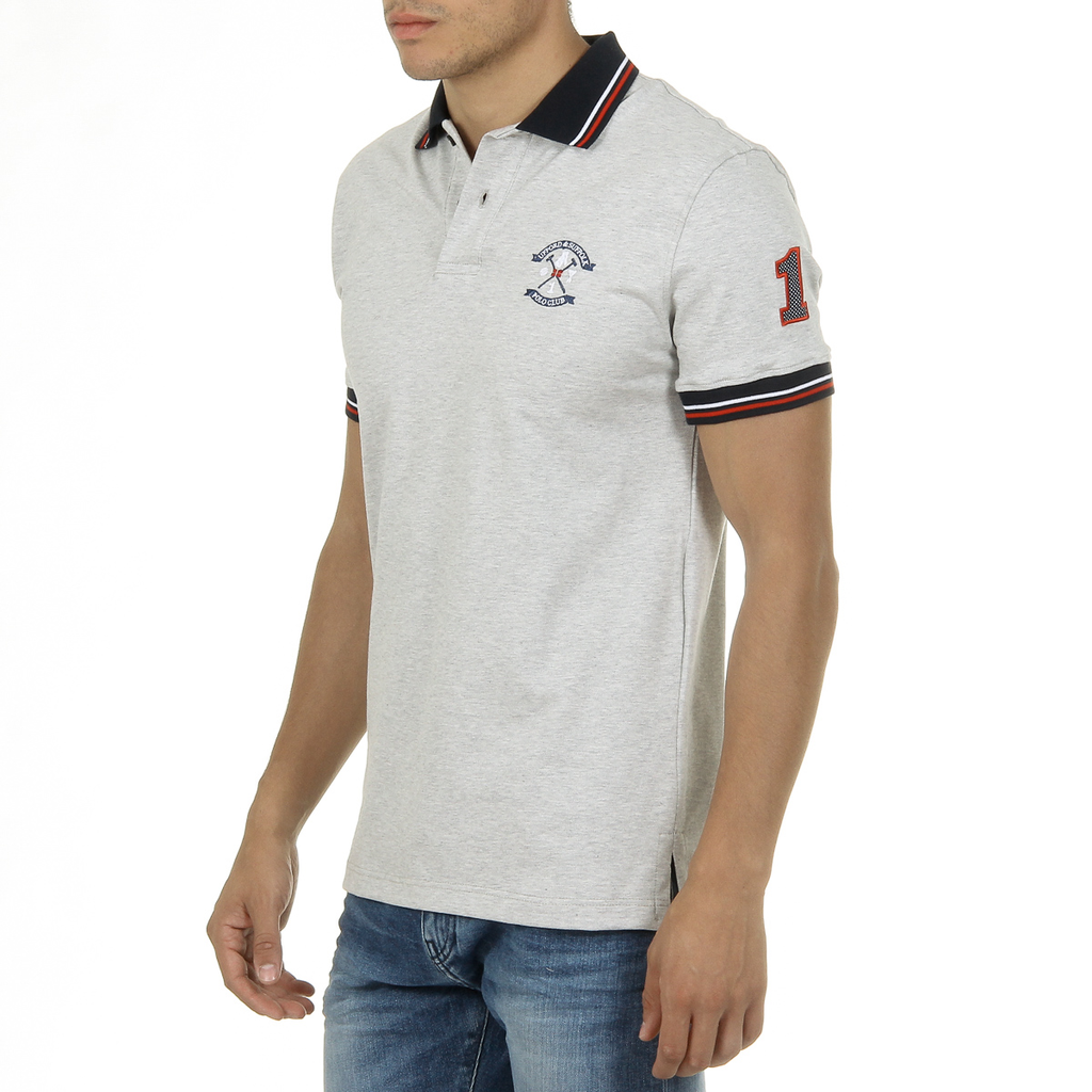 Ufford & Suffolk Polo Club Polo Hombre Manga Corta Gris PAKO