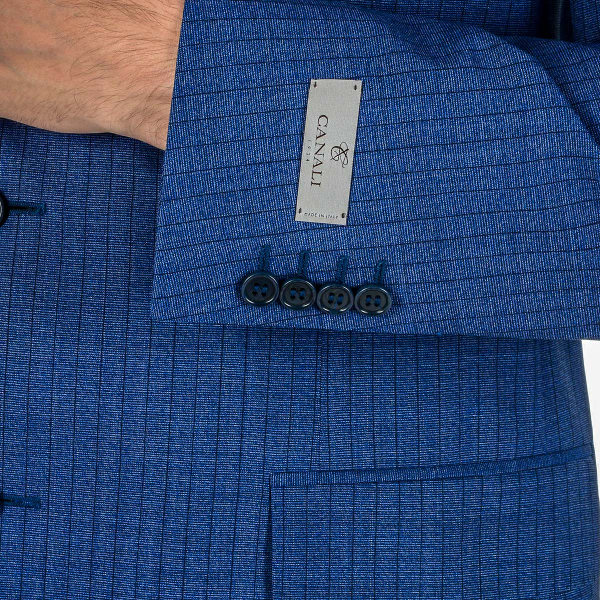 Canali Mens Suit Long Sleeves Blue
