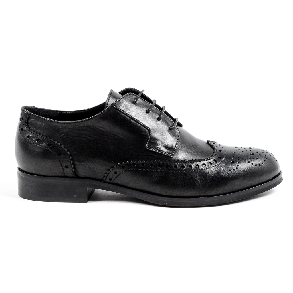 V 1969 Italia Zapato Brogue para Mujer Negro SULLY