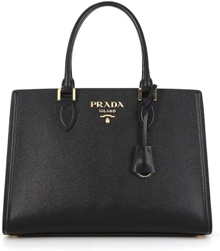 Bolso de hombro Prada de piel suave Saffiano negro