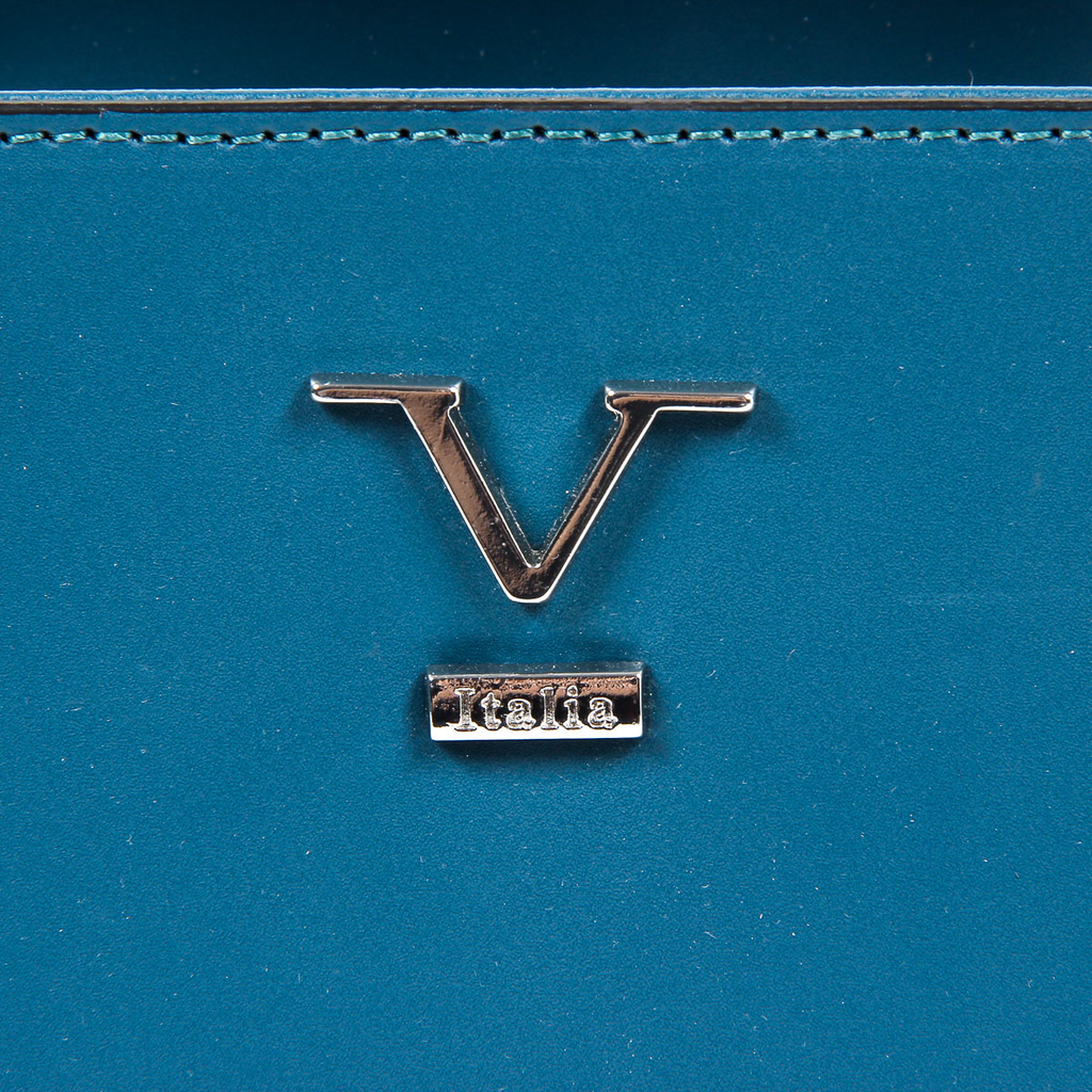 Bolso de mano para mujer V 1969 Italia V008-S RUGA PETROLIO