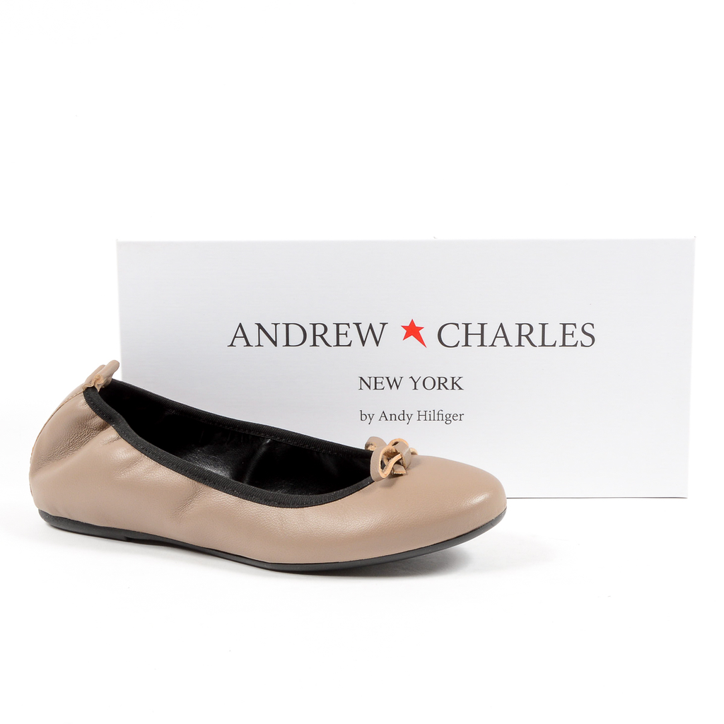 Andrew Charles Womens Soft Ballerina Taupe GWEN