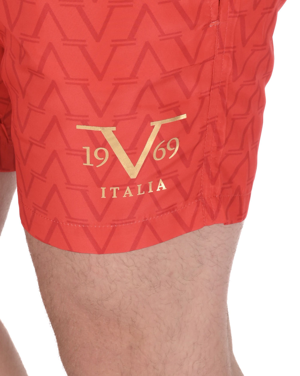 19V69 Italia Mens Swimwear Trunk VSC1MBM09 GRENADINE