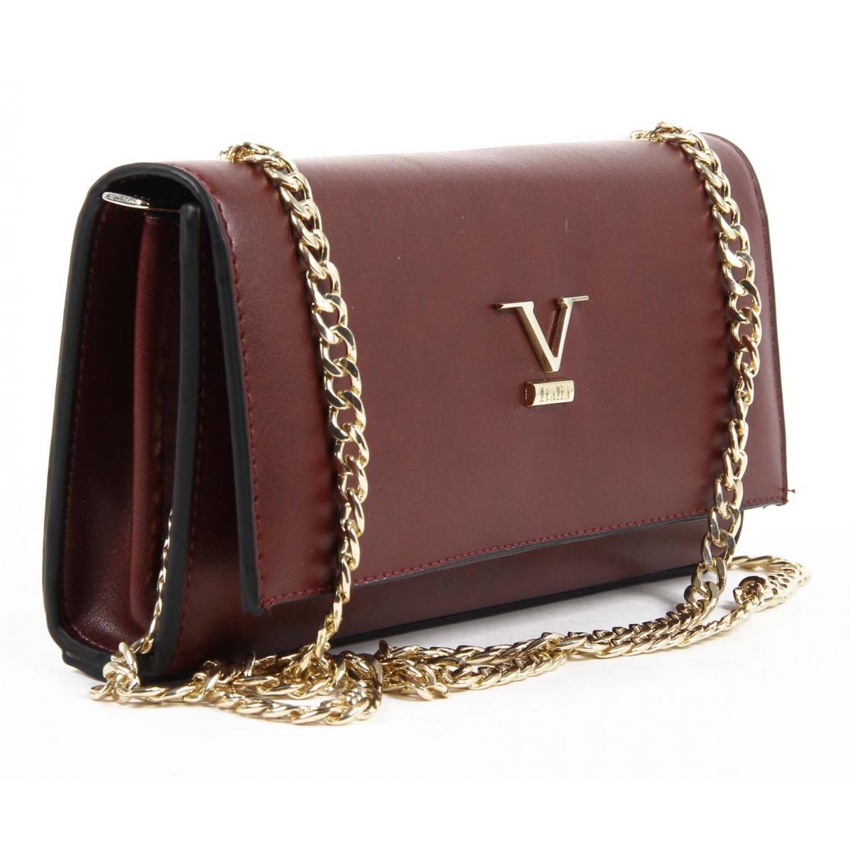 Bolso de mano para mujer V 1969 Italia VE011 ROJO CLARET