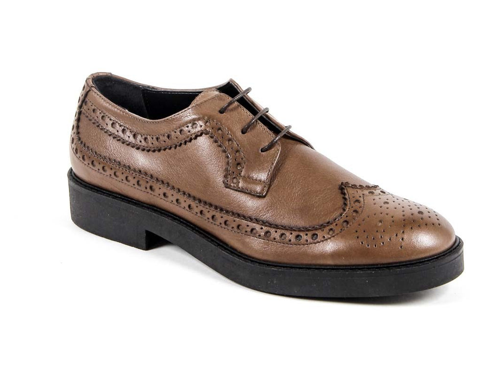 V 1969 Italia Zapato Brogue para Mujer B1670 VITELLO MARRÓN