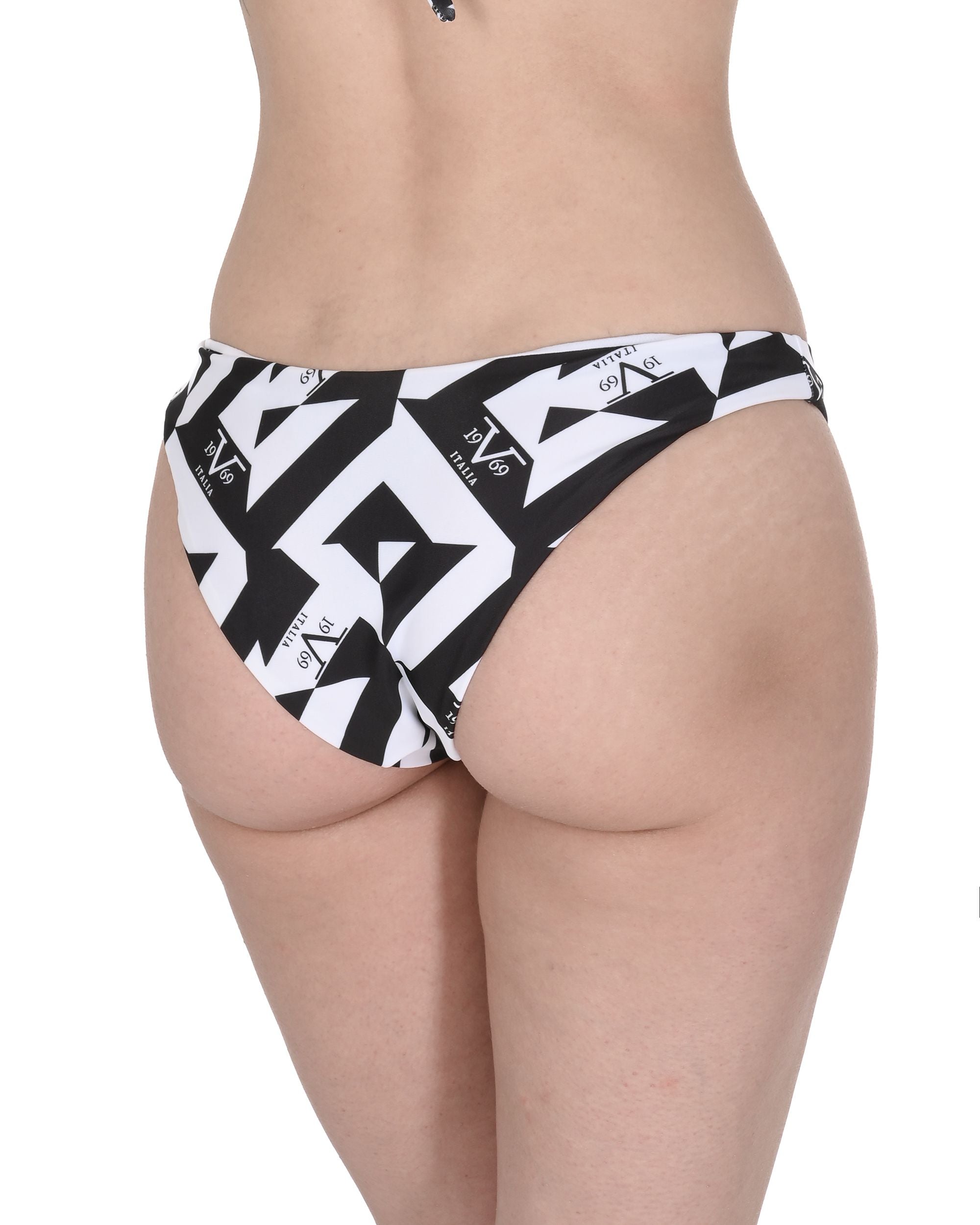 19V69 Italia Womens Swimwear Bottom VSC1WBT07 BLACK WHITE