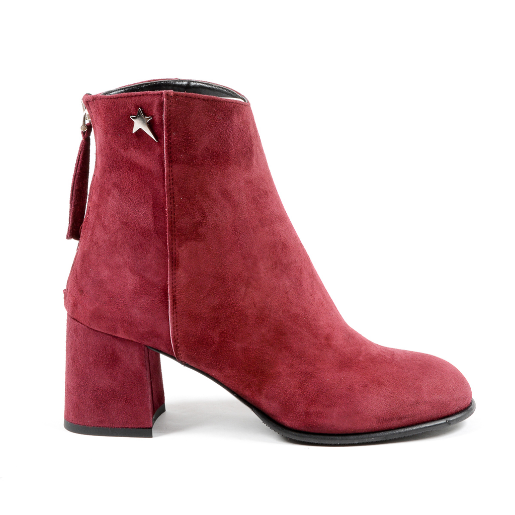Andrew Charles Womens Heeled Ankle Boot Bordeaux LINDA