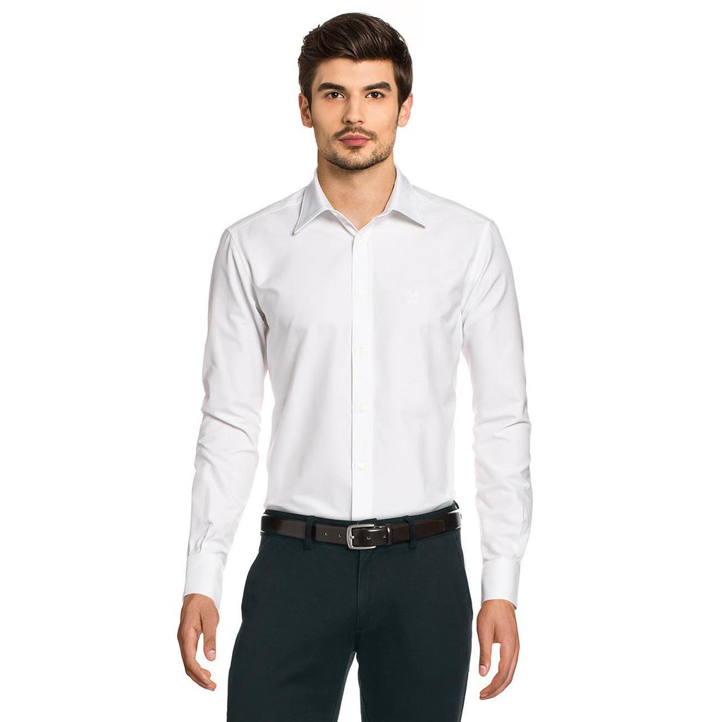Camisa de cuello clásico moderno V 1969 Italia para hombre MCC10