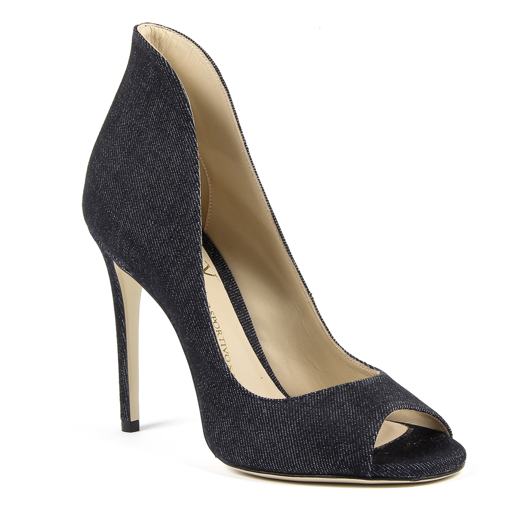 V 1969 Italia Womens Pump Open Toe Black STELLA