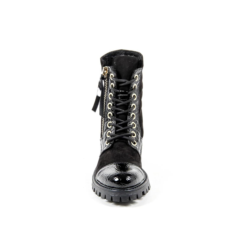 Bota Corta Mujer V 1969 Italia B1476 CAMOSCIO COCCO NERO