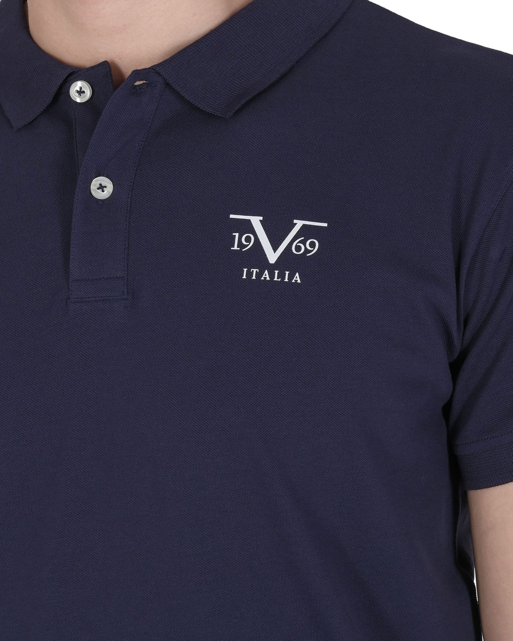 19V69 Italia Polo para hombre VSC1MPL01 AZUL MARINO