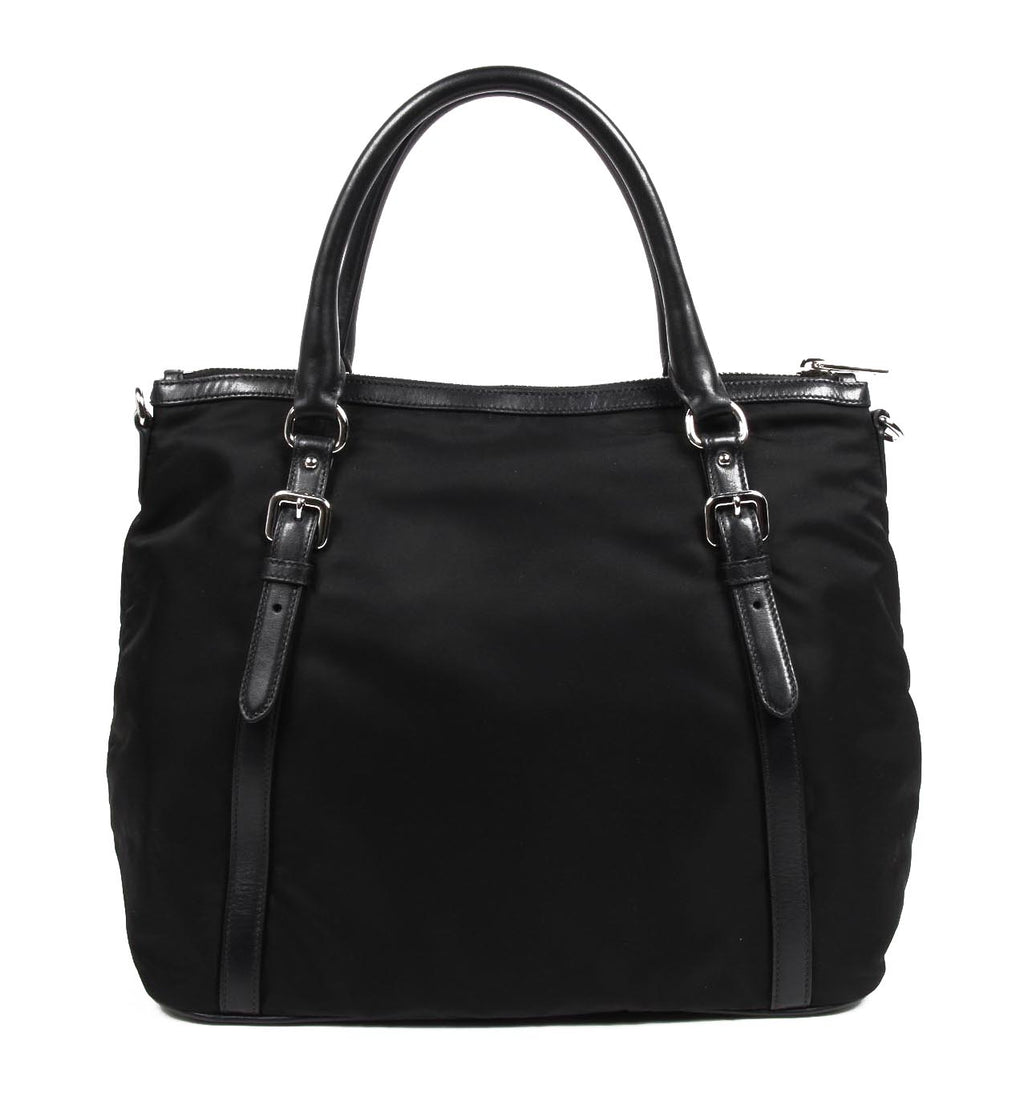 Prada Shopping Tote BR5116 Tessuto Soft Calf Nero
